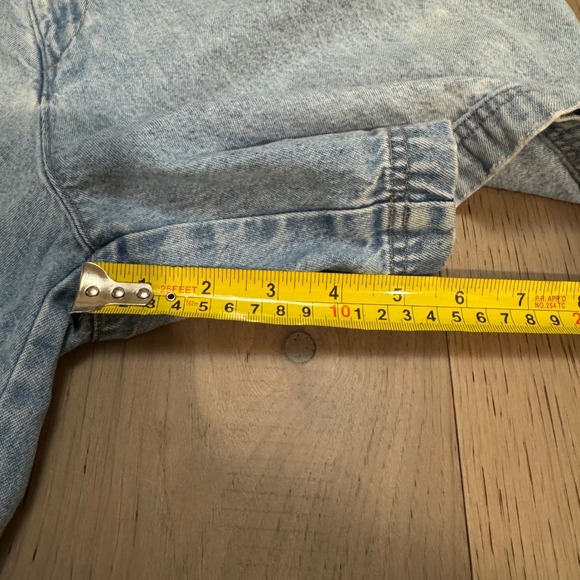 VTG Hunt Club Acid Wash Pleated 90s‎ Denim Shorts Women Size 12 - Picture 9 of 9